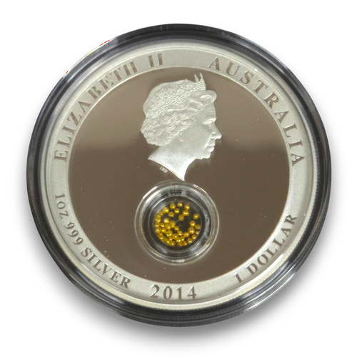 2014 Australia Treasures of the World Gold Locket 1oz Silver Proof Coin