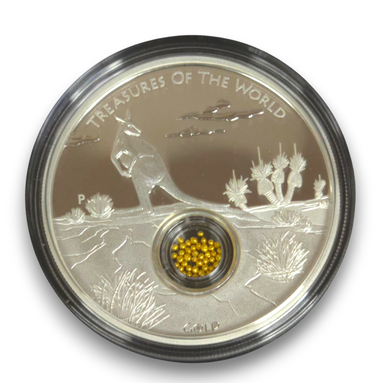 2014 Australia Treasures of the World Gold Locket 1oz Silver Proof Coin